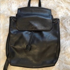 Black Leather Backpack